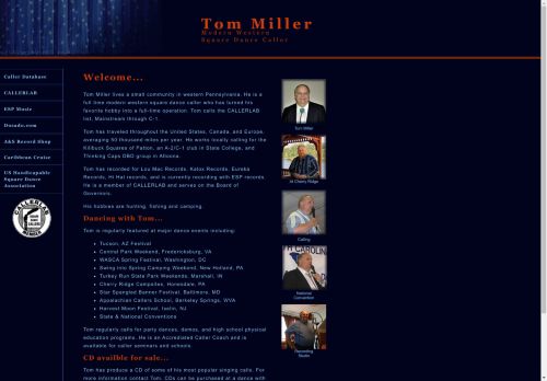 Web site for "Tom Miller"