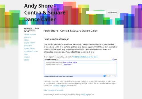 Web site for "Andy Shore"