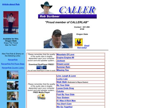 Web site for "Rob Scribner"