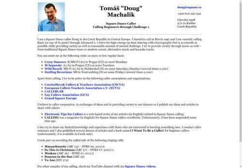 Web site for "Tomas "Doug" Machalik"