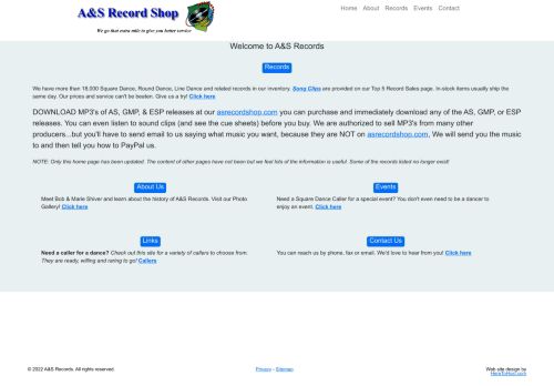 Web site for "Bob Shiver"