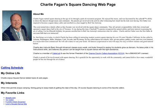 Web site for "Charlie Fagan"