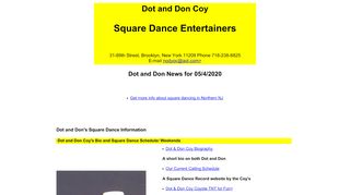 Web site for "Don Coy"