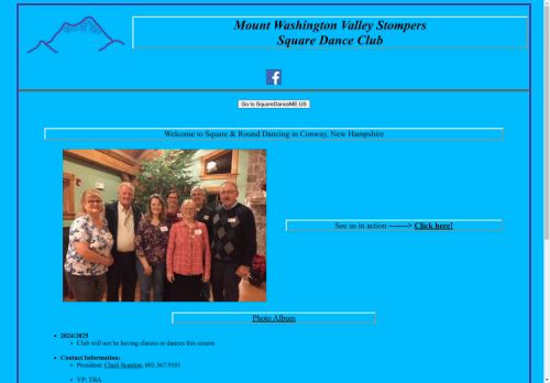 Web site for "Mount Washington Valley Stompers Square Dance Club"