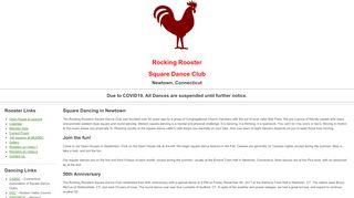 Web site for "Rocking Rooster Square Dance Club"