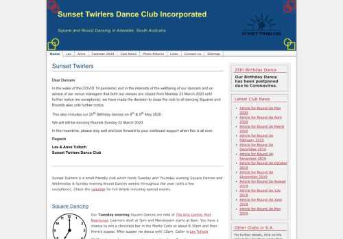 Web site for "Sunset Twirlers"