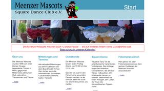 Web site for "Meenzer Mascots SDC"