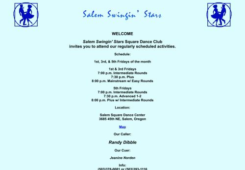 Web site for "Salem Swingin' Stars"