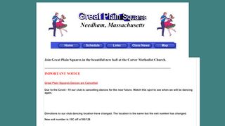 Web site for "Great Plain Squares"