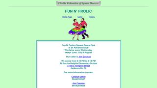 Web site for "Fun N' Frolics"