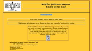 Web site for "Nubble Lighthouse Keepers SDC"