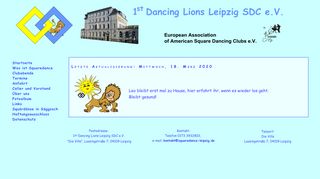 Web site for "1st Dancing Lions Leipzig SDC e.V,"