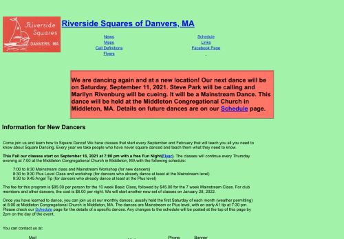 Web site for "Riverside Squares"