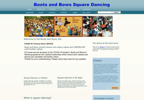 Web site for "Boots and Bows"