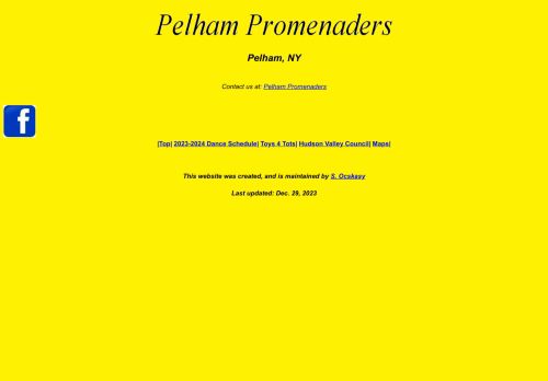 Web site for "Pelham Promenaders"