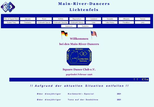 Web site for "Main River Dancers Lichtenfels"