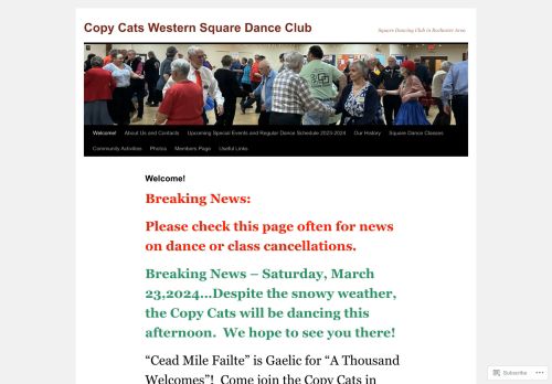 Web site for "Copy Cats Square Dance Club"