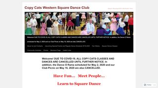 Web site for "Copy Cats Square Dance Club"