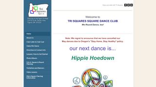 Web site for "Tri Squares Square Dance Club (Tigard)"