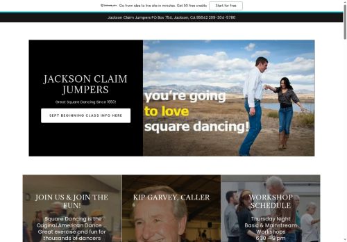 Web site for "Jackson Claim Jumpers"
