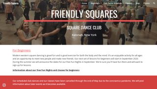 Web site for "Friendly Squares Dance Club"