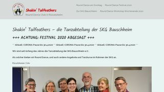 Web site for "Shakin' Tailfeathers RDC"