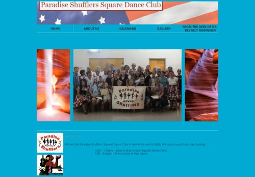 Web site for "Paradise Shufflers"