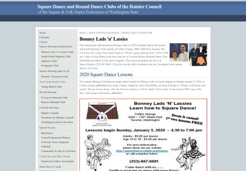 Web site for "Bonney Lads N Lassies"