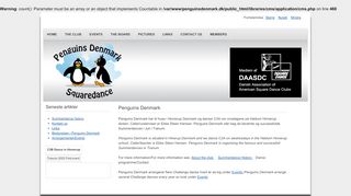 Web site for "Penguins Denmark"