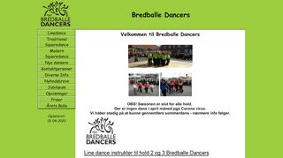 Web site for "Bredballe Dancers"