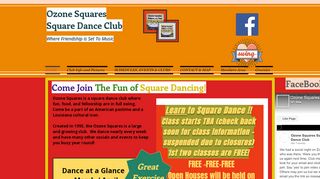 Web site for "Ozone Squares Square Dance Club"