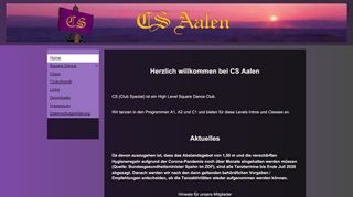 Web site for "CS (Club Spezial) Aalen"