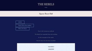 Web site for "The Rebels"