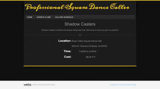 Web site for "Shadow Casters"