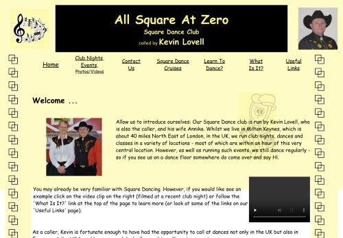 Web site for "All Square At Zero"
