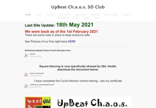 Web site for "UpBeat Chaos"