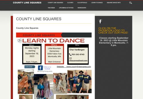 Web site for "County Line Squares"