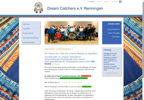Web site for "Dream Catchers e.V."
