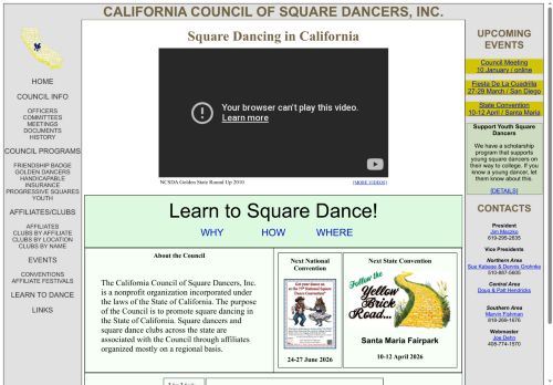 Web site for "California Council of Square Dancers"