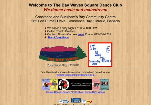 Web site for "The Bay Waves"
