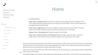 Web site for "Paws and Taws Square Dance Club"