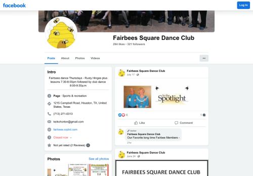 Web site for "FairBees Square Dance Club"