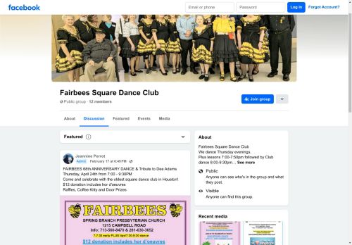 Web site for "FairBees Square Dance Club"