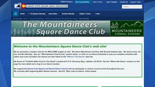 Web site for "Mountaineers Square Dance Club"
