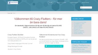 Web site for "Crazy Flutters Square Dance Club"