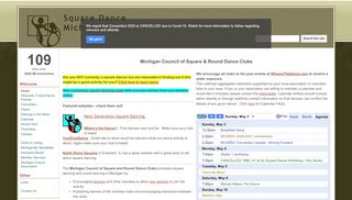 Web site for "Michigan Council of Square and Round Dance Clubs"