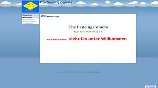 Web site for "The Dancing Comets"