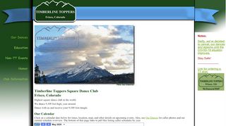 Web site for "Timberline Toppers"