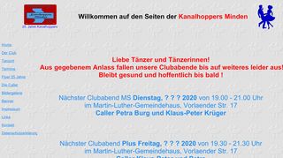Web site for "Kanalhoppers Minden"