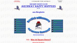 Web site for "Archway Happy Hoppers EV"